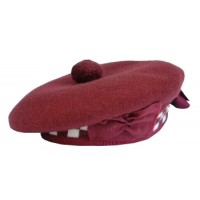 White Maroon Dicing Balmoral Black silk lining and trim